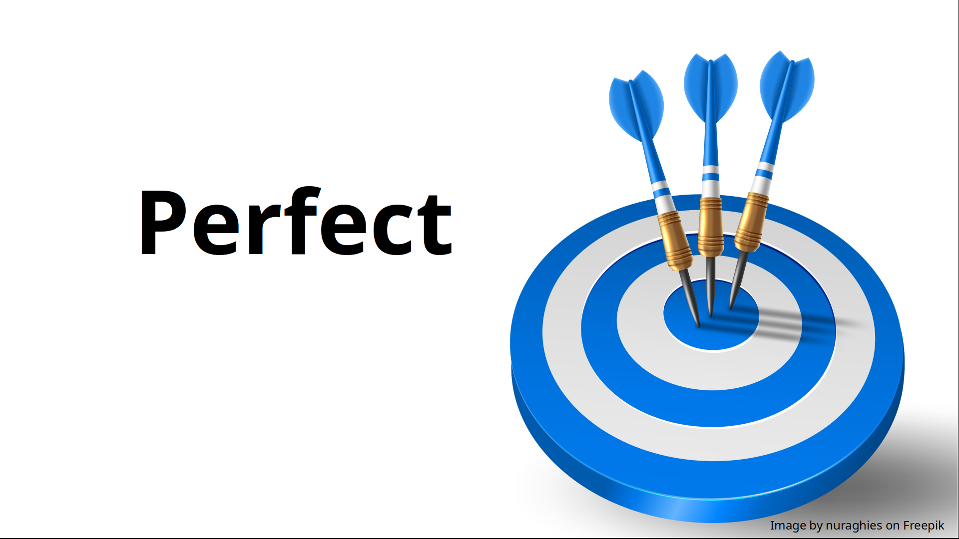 An illustration of a dart board with three darts in the center.