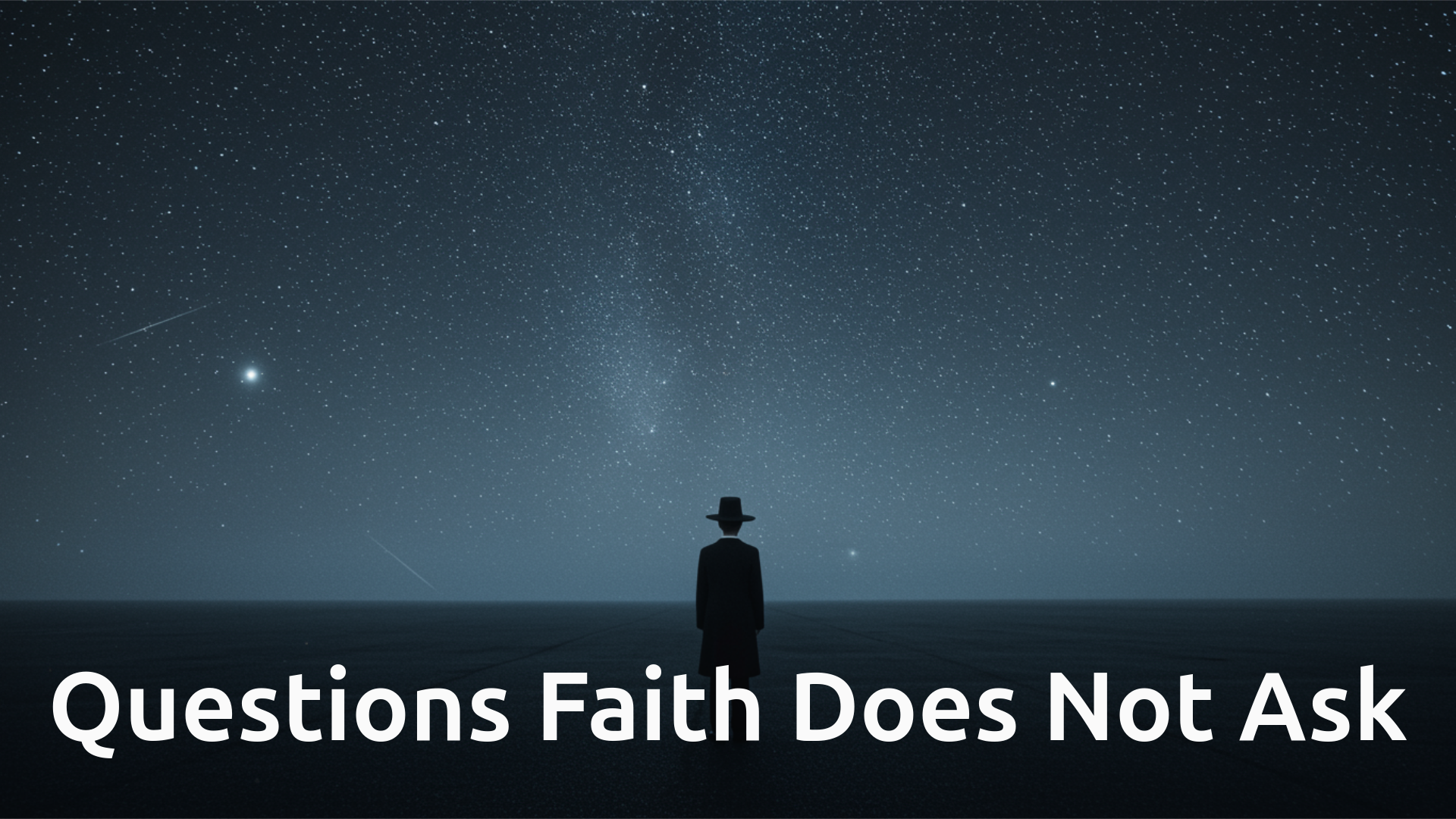 An illustration of a standing man pointing to the right where an unhappy monster is running away.