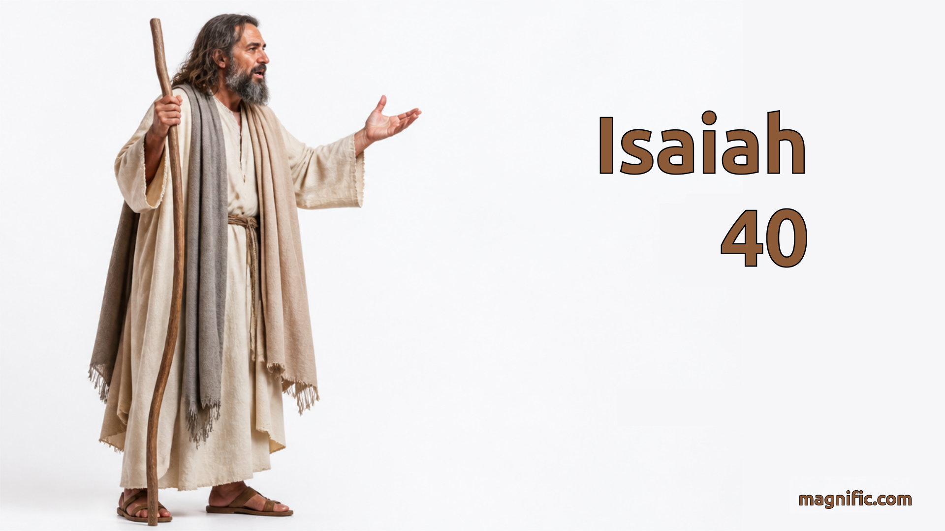An illustration of Isaiah teaching.